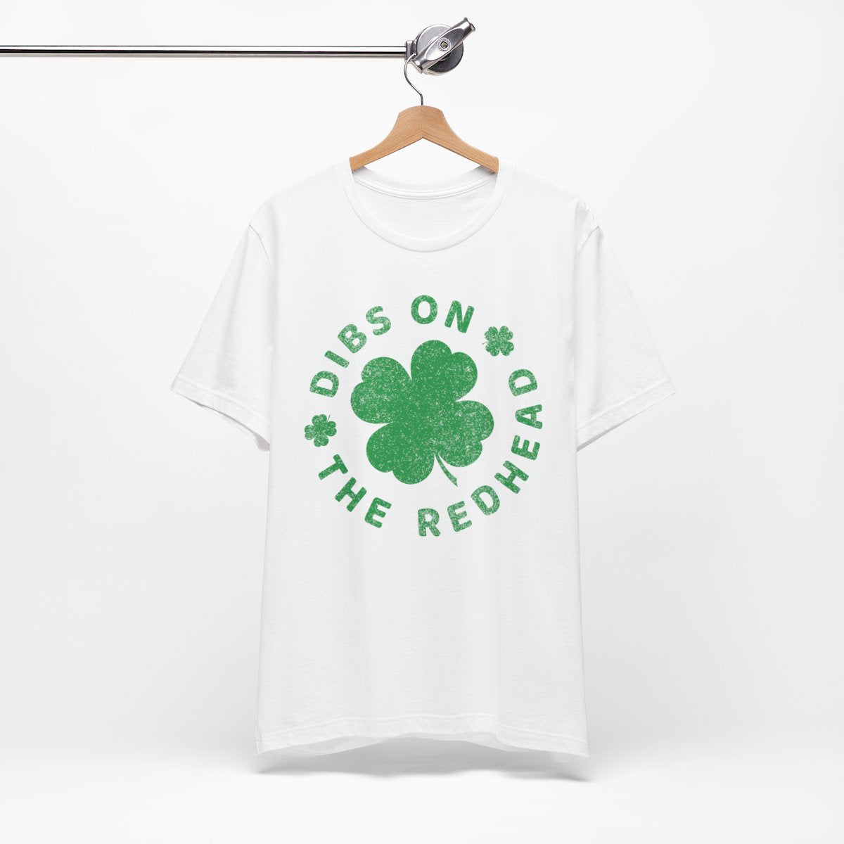 Dibs On The Redhead T-Shirt - Unisex Funny Mens Distressed Shamrock Shirt