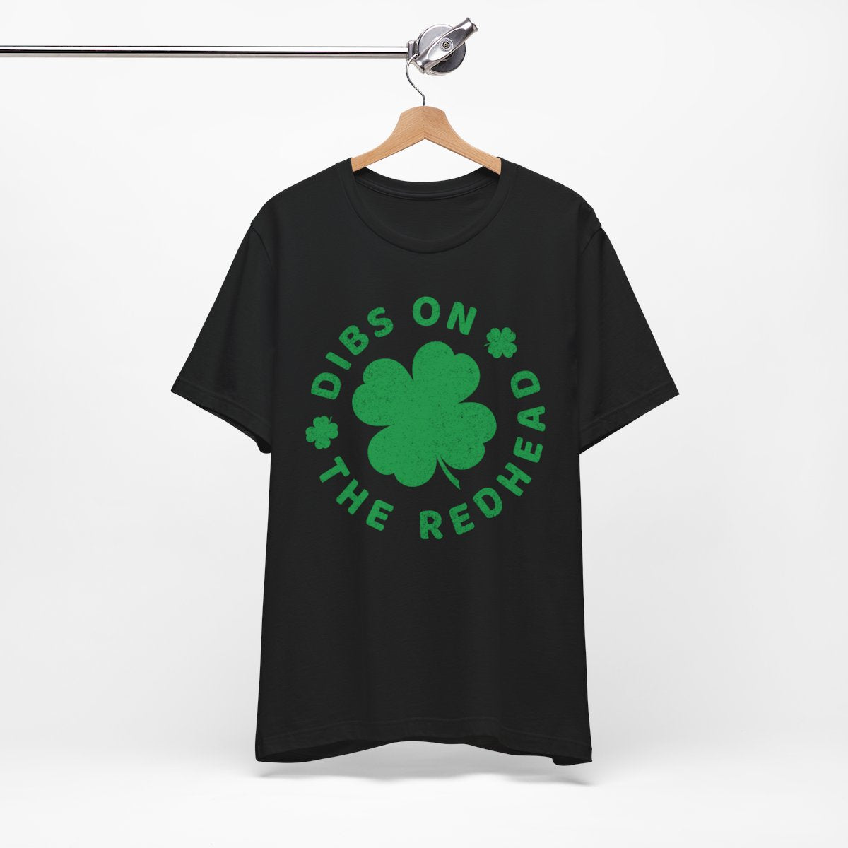 Dibs On The Redhead T-Shirt - Unisex Funny Mens Distressed Shamrock Shirt