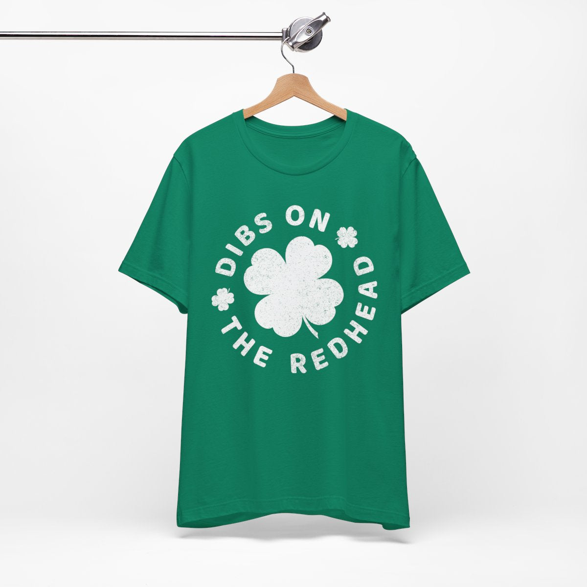 Dibs On The Redhead T-Shirt - Unisex Funny Mens Distressed Shamrock Shirt