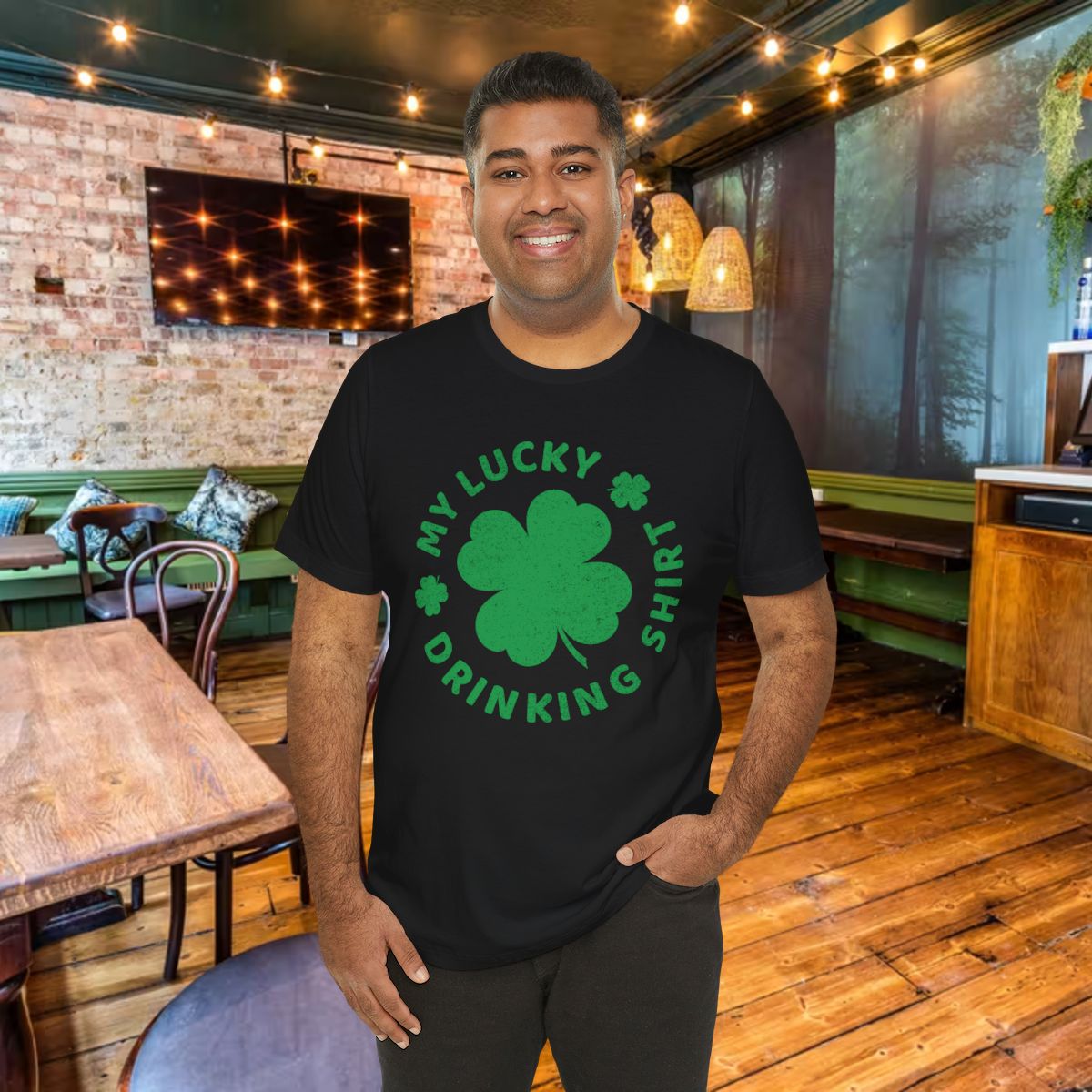 My Lucky Drinking T-Shirt, Funny St. Patrick’s Day Shirt, Irish Pub Crawl Tee