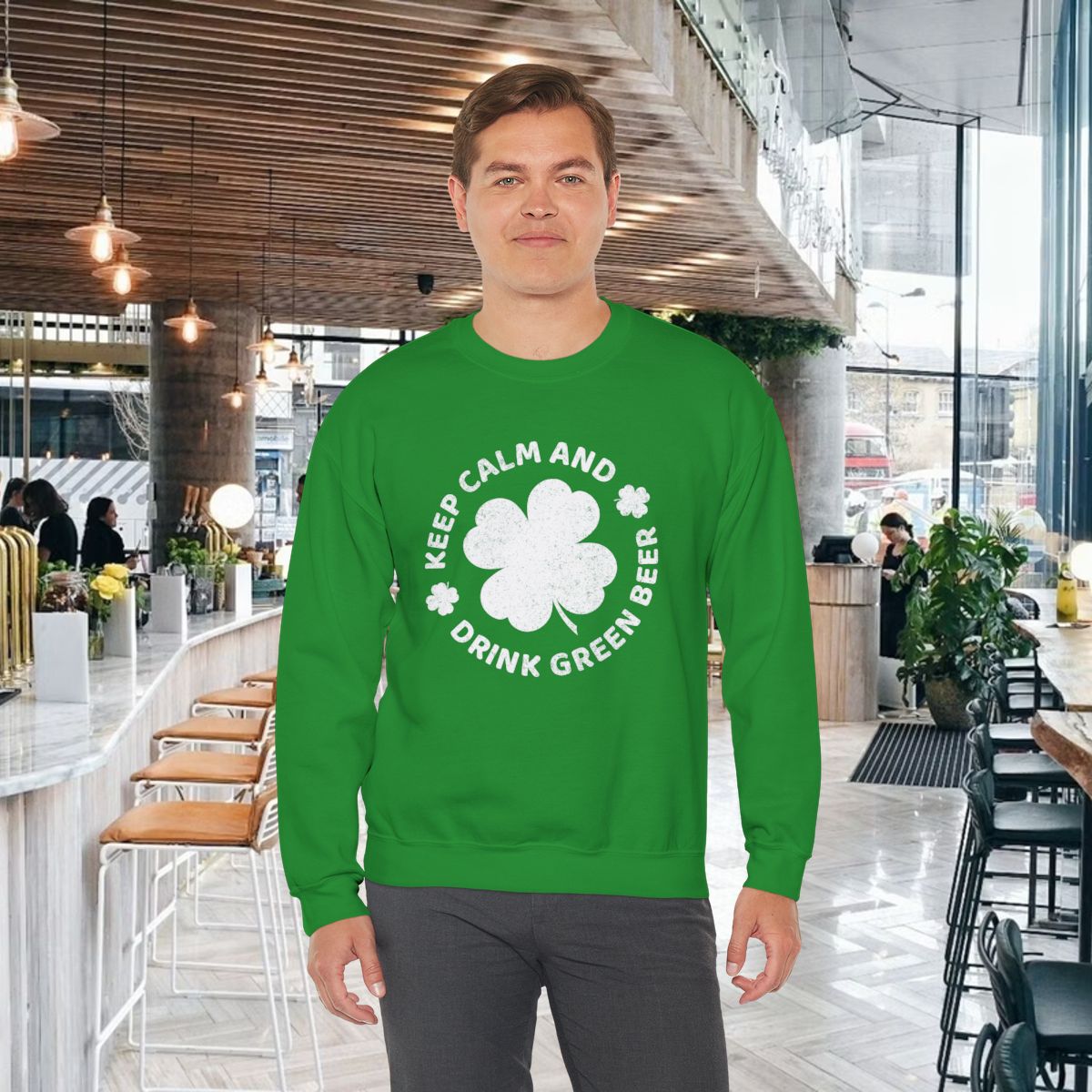 Keep Calm and Drink Green Beer T-Shirt, Funny St. Patrick’s Day Sweatshirt