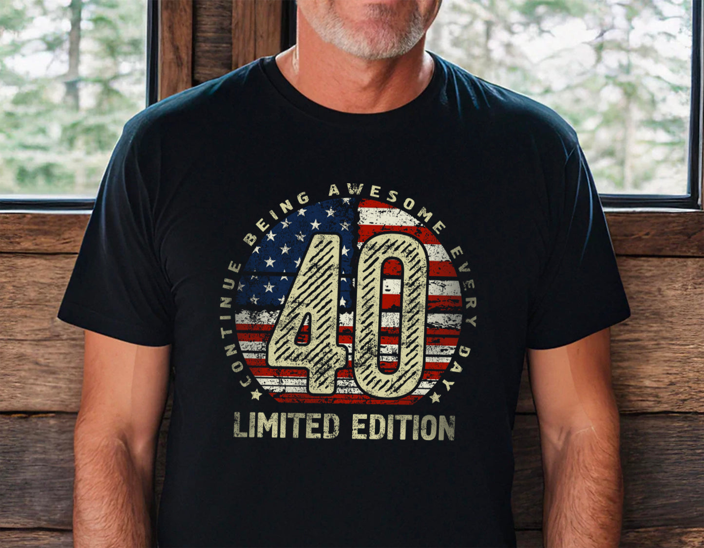 40th birthday Gift t-shirt for Men or Women, Turning 40 Celebration Tee, Made in USA Party Shirt