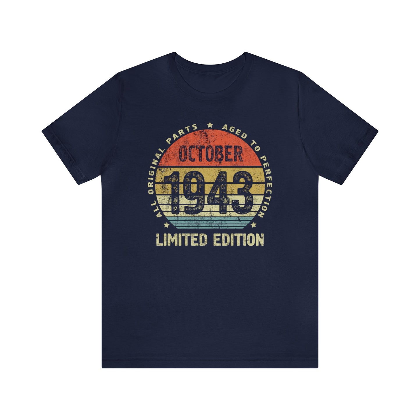 80th birthday shirt for men or women October 1943 birthday gift for sister or brother