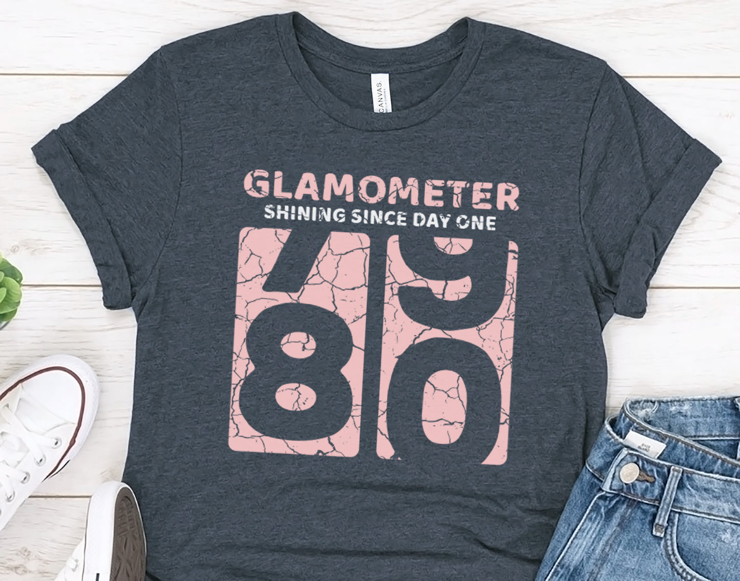 80th Birthday Gift Shirt for Women, Funny Glamometer 80 Sweatshirt