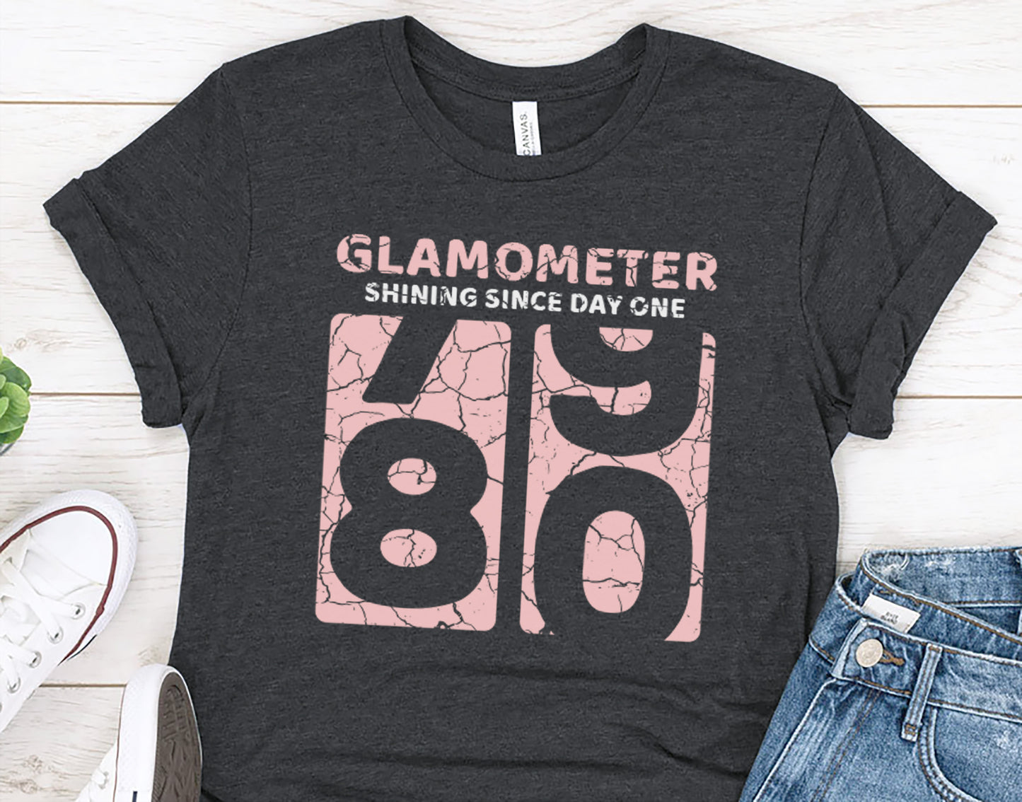 80th Birthday Gift Shirt for Women, Funny Glamometer 80 Sweatshirt