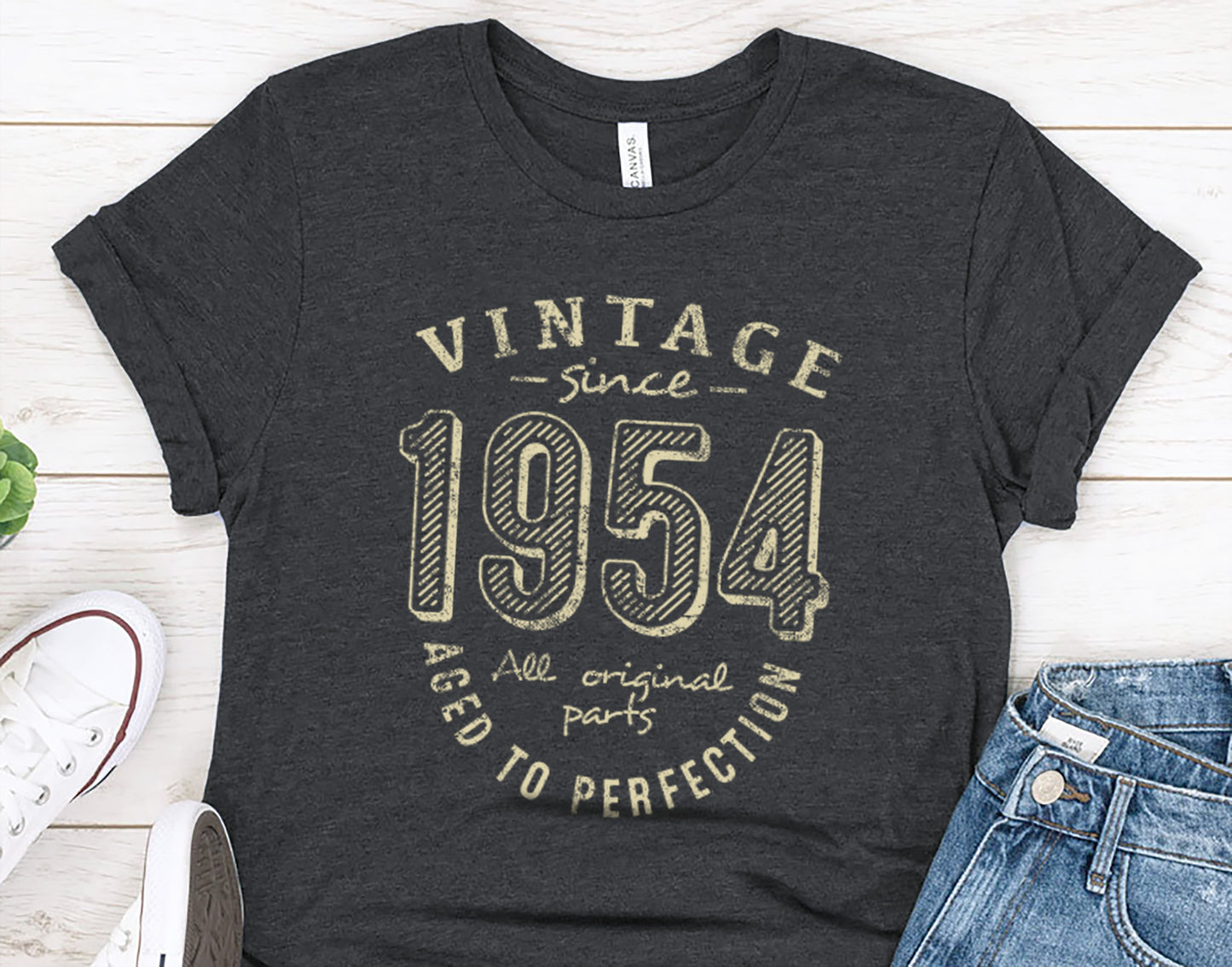 Vintage since 1954 birthday gift t-shirt for men or women, Aged to Perfection