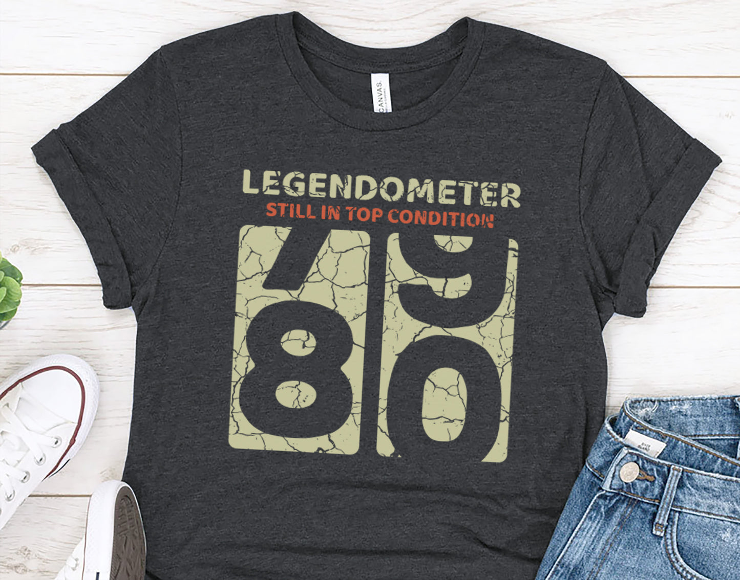 80th Birthday Shirt for Men and Women Legendometer 80 Sweatshirt