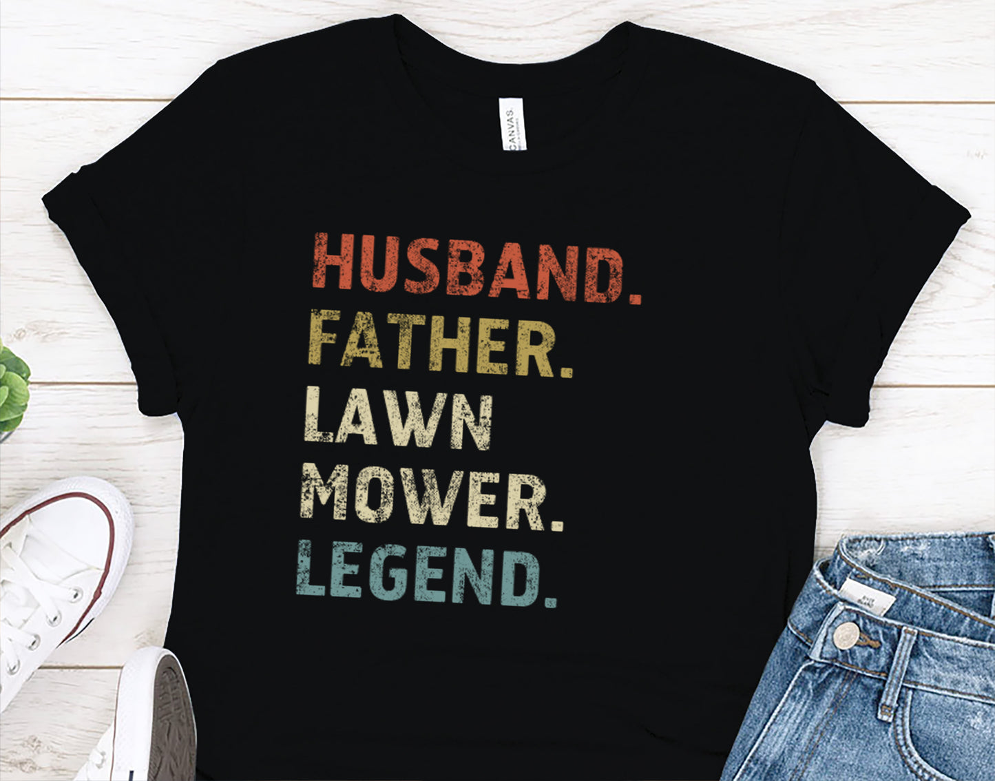 Husband. Father. Lawn Mower. Legend. – Funny Lawn Care Dad Shirt