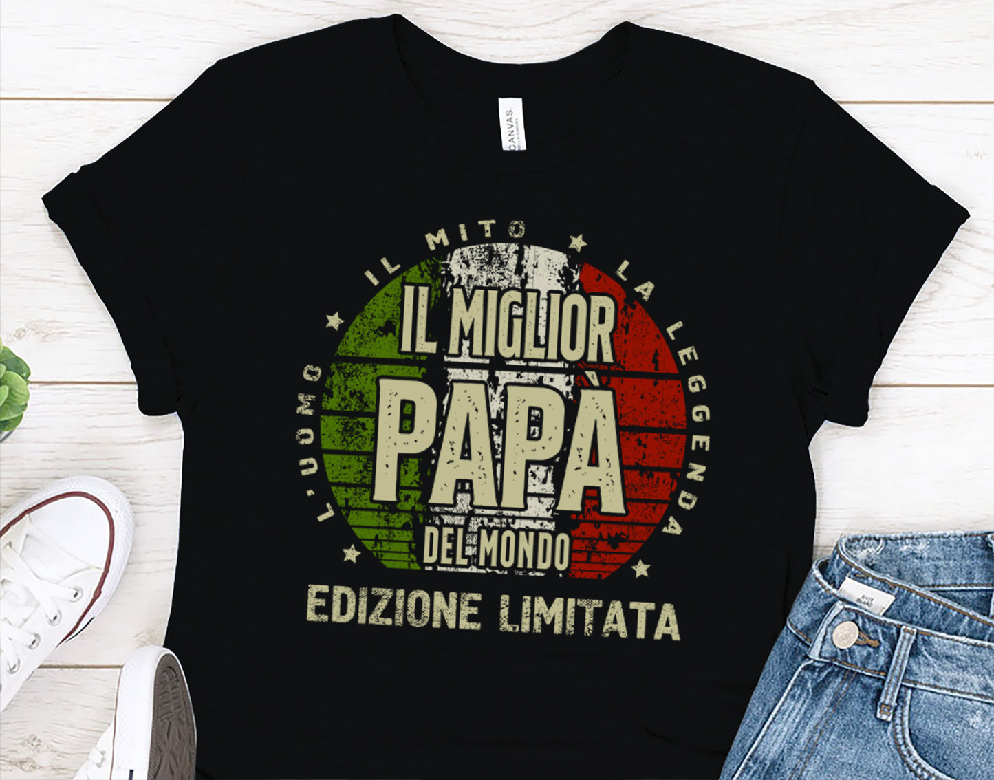 Festa del papà Uomini Il miglior papà del mondo padre Maglietta