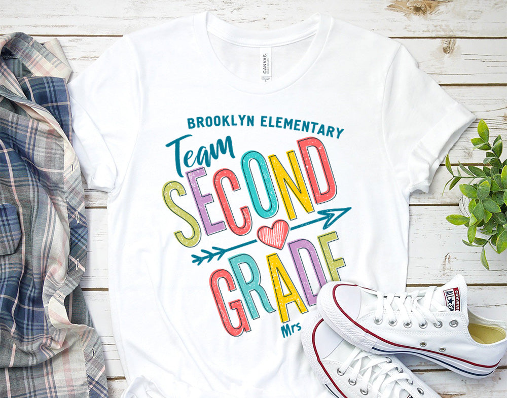 Second Grade Team Shirt, Personalized 2nd Grade Teacher Team T-shirt