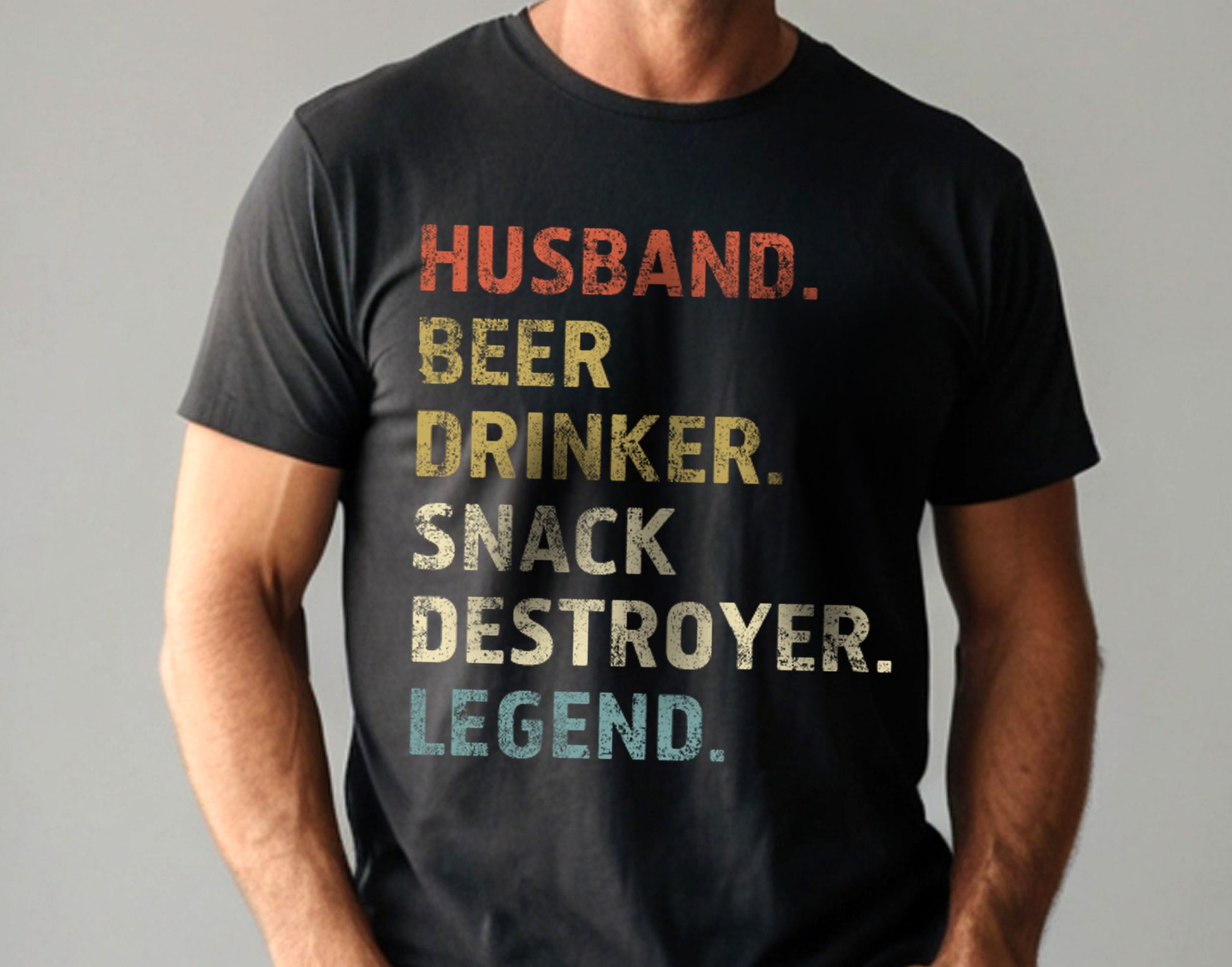 Husband. Beer Drinker. Snack Destroyer. Legend. Funny Drinking T-Shirt