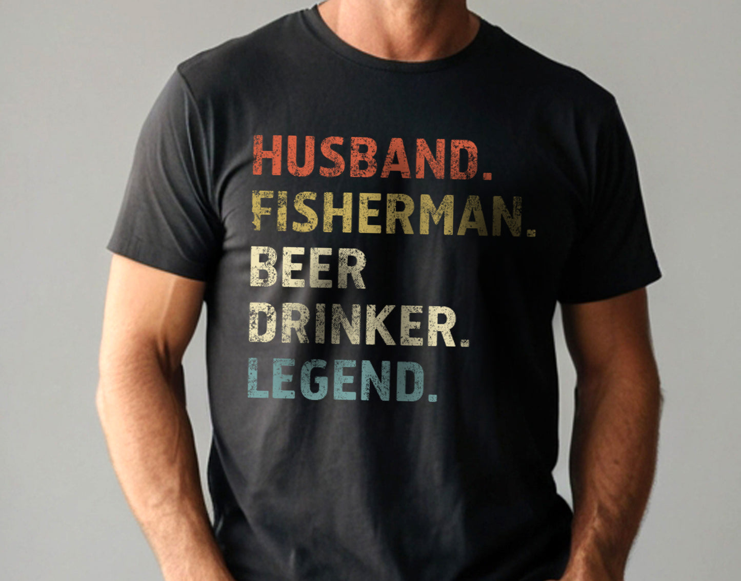 Husband. Fisherman. Beer Drinker. Legend. – Funny Fishing T-Shirt for Men