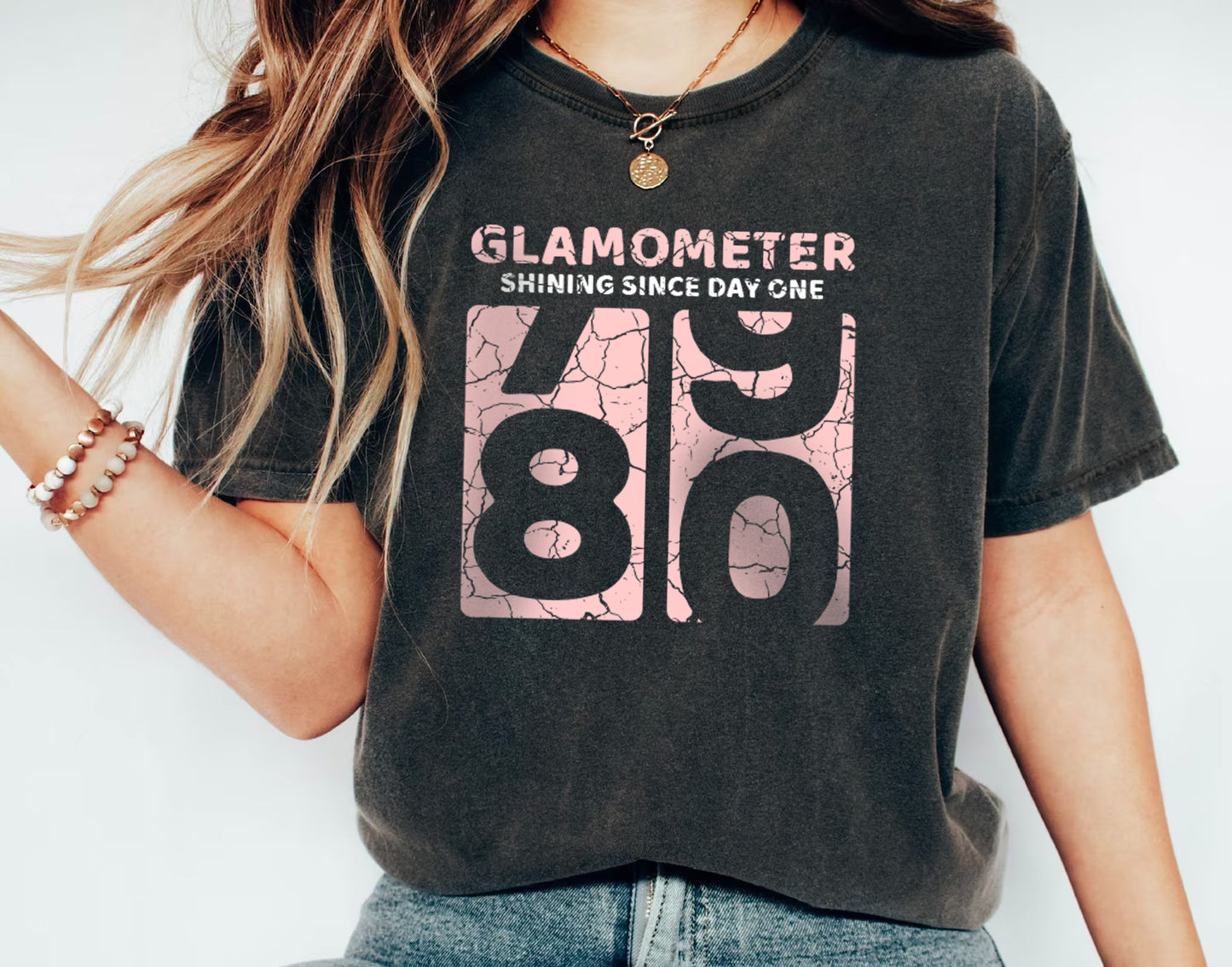 80th Birthday Gift Shirt for Women, Funny Glamometer 80 Sweatshirt