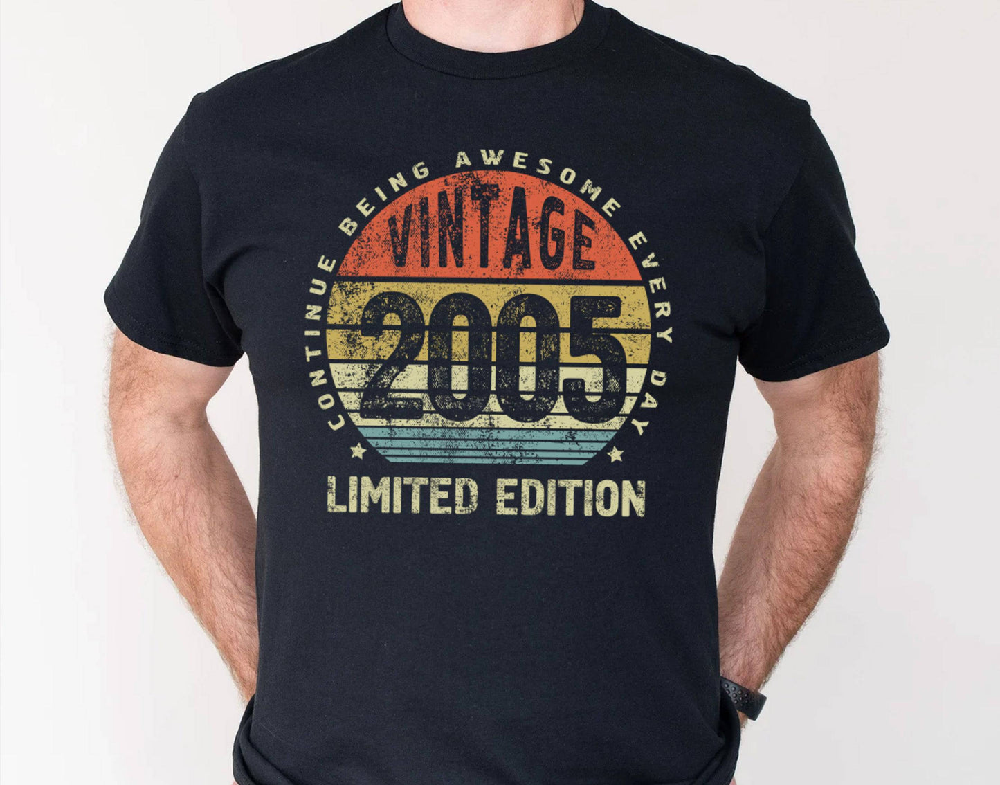 Vintage 2005 birthday Gift t-shirt for Men or Women, Continue being awesome every day