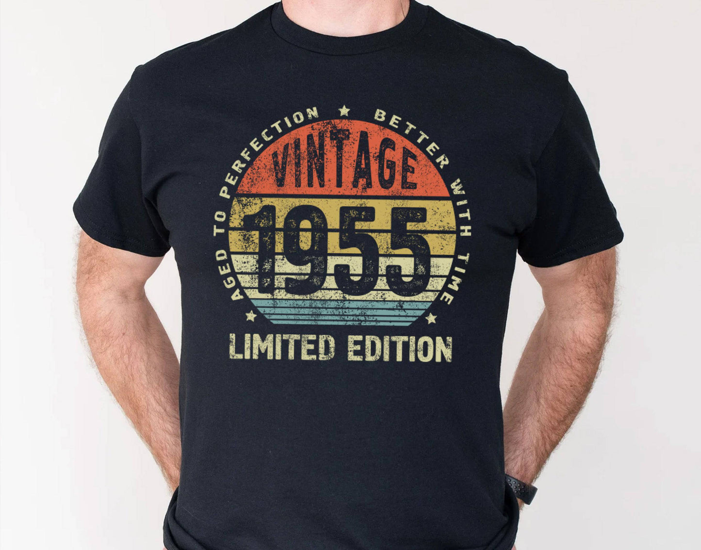 Vintage 1955 Limited Edition T-Shirt - Awesome Birthday Gift for Men & Women - Better with Time