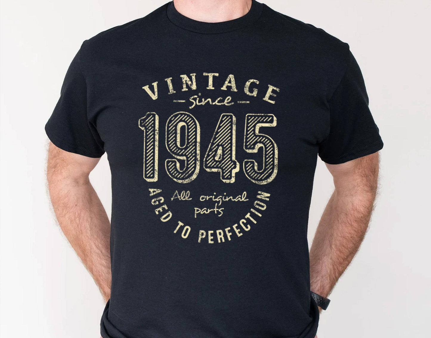 Vintage 1945 Birthday Shirt - Unique 80 Years Old Gift for Men & Women