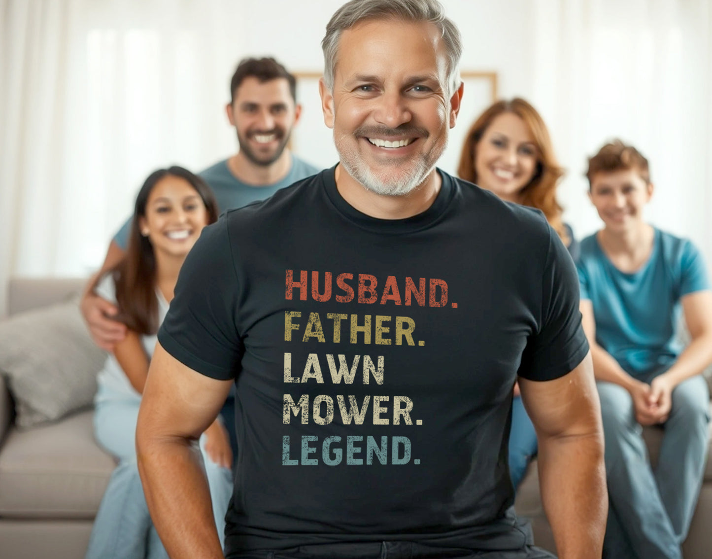 Husband. Father. Lawn Mower. Legend. – Funny Lawn Care Dad Shirt