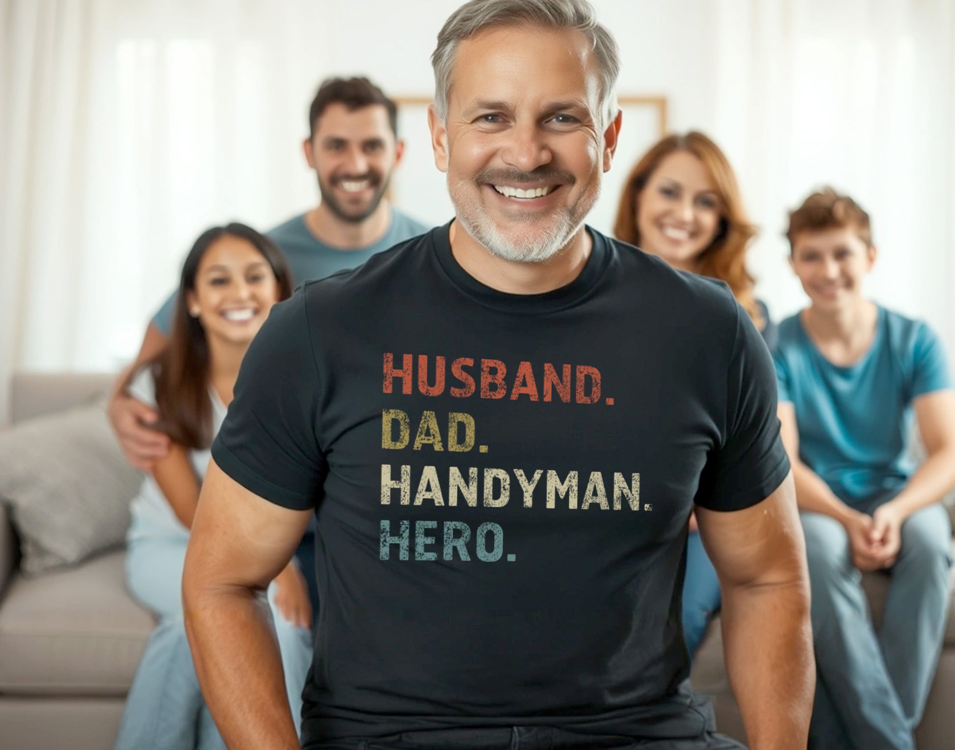 Husband. Dad. Handyman. Hero. T-Shirt for Men, Gift for Dads and Husbands Who Love Tools