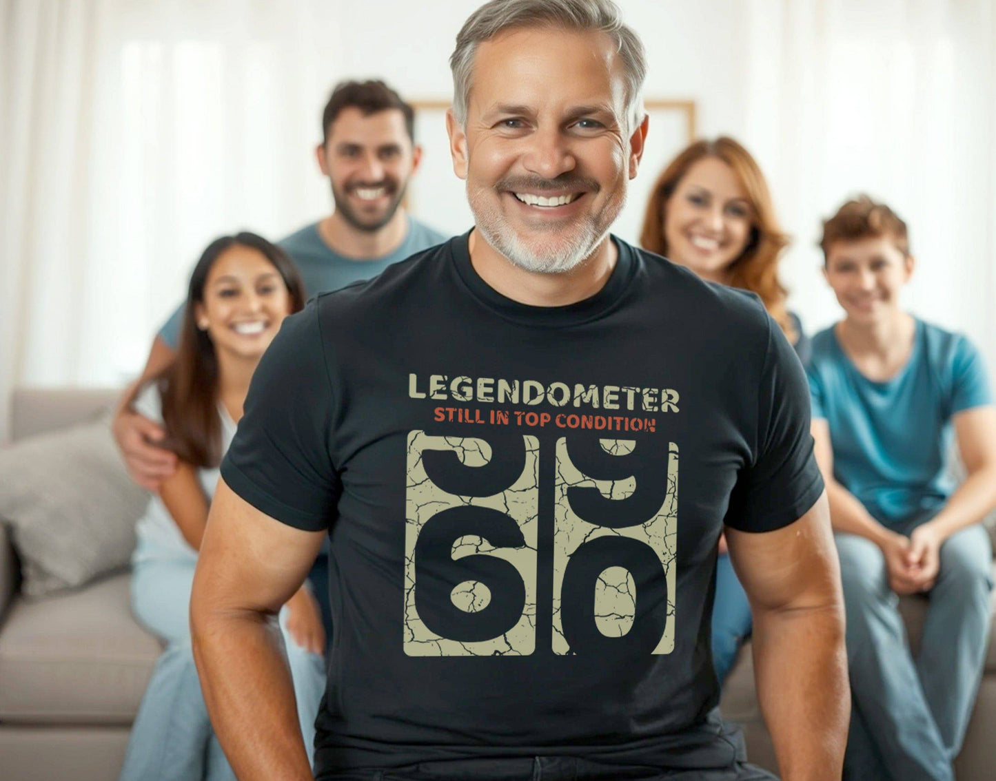 Oldometer 60 Years Gift Shirt - Funny Legendometer 60 AF Mens 60th Birthday Shirt - Born in 1965 Vintage T-Shirt for Women