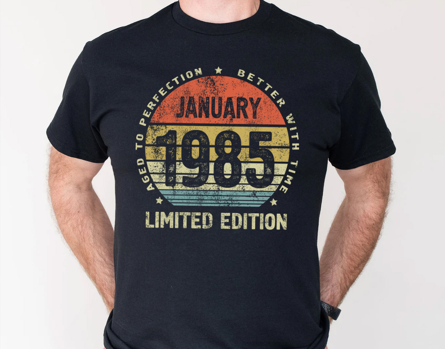 January 1985 birthday Gift t-shirt for Men or Women, 40 Anniversary Tee, Made in 1985 Party Shirt, Better with Time