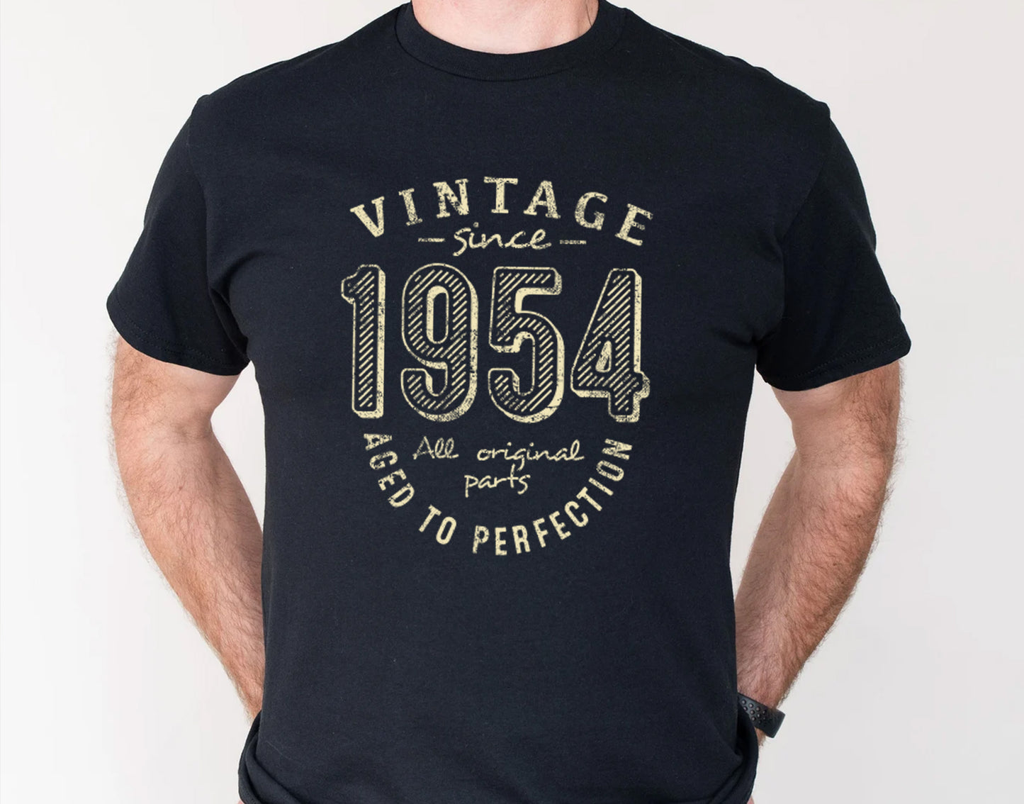 Vintage since 1954 birthday gift t-shirt for men or women, Aged to Perfection