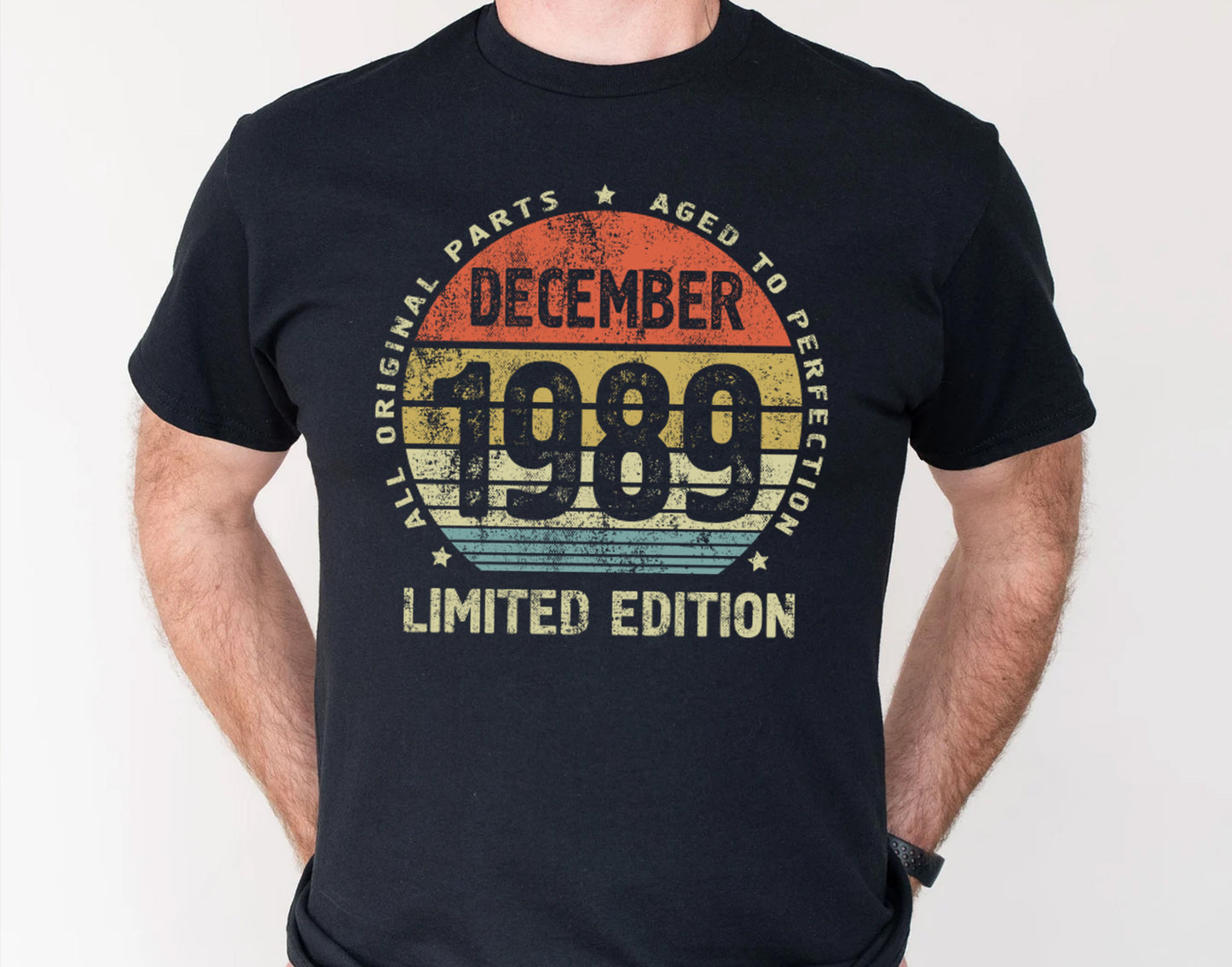 December 1989 Birthday Anniversary Shirt – Retro Limited Edition Gift for Men and Women - Aged to Perfection