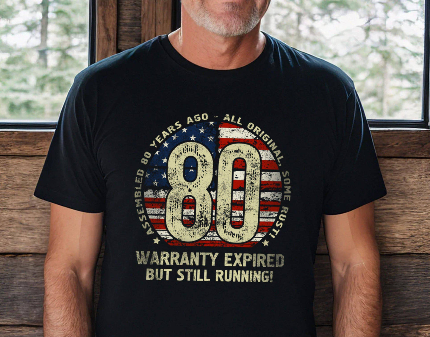 Born 80 Years Ago Shirt, 80th Birthday Gift, Turning 80 Sweatshirt, Patriotic T-Shirt for Him, for Men or Women 010