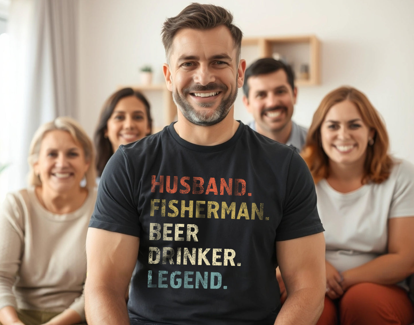 Husband. Fisherman. Beer Drinker. Legend. – Funny Fishing T-Shirt for Men