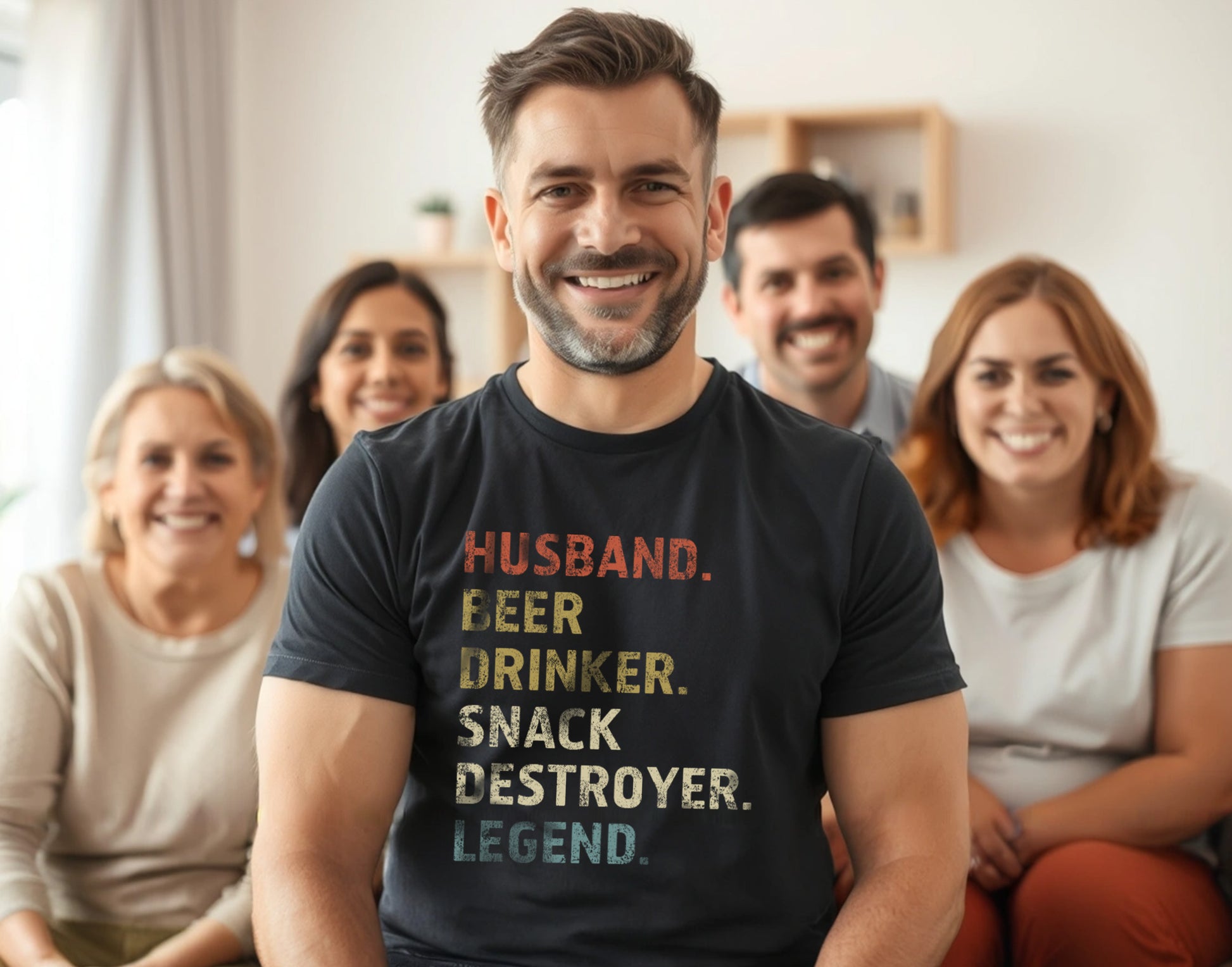 Husband. Beer Drinker. Snack Destroyer. Legend. Funny Drinking T-Shirt