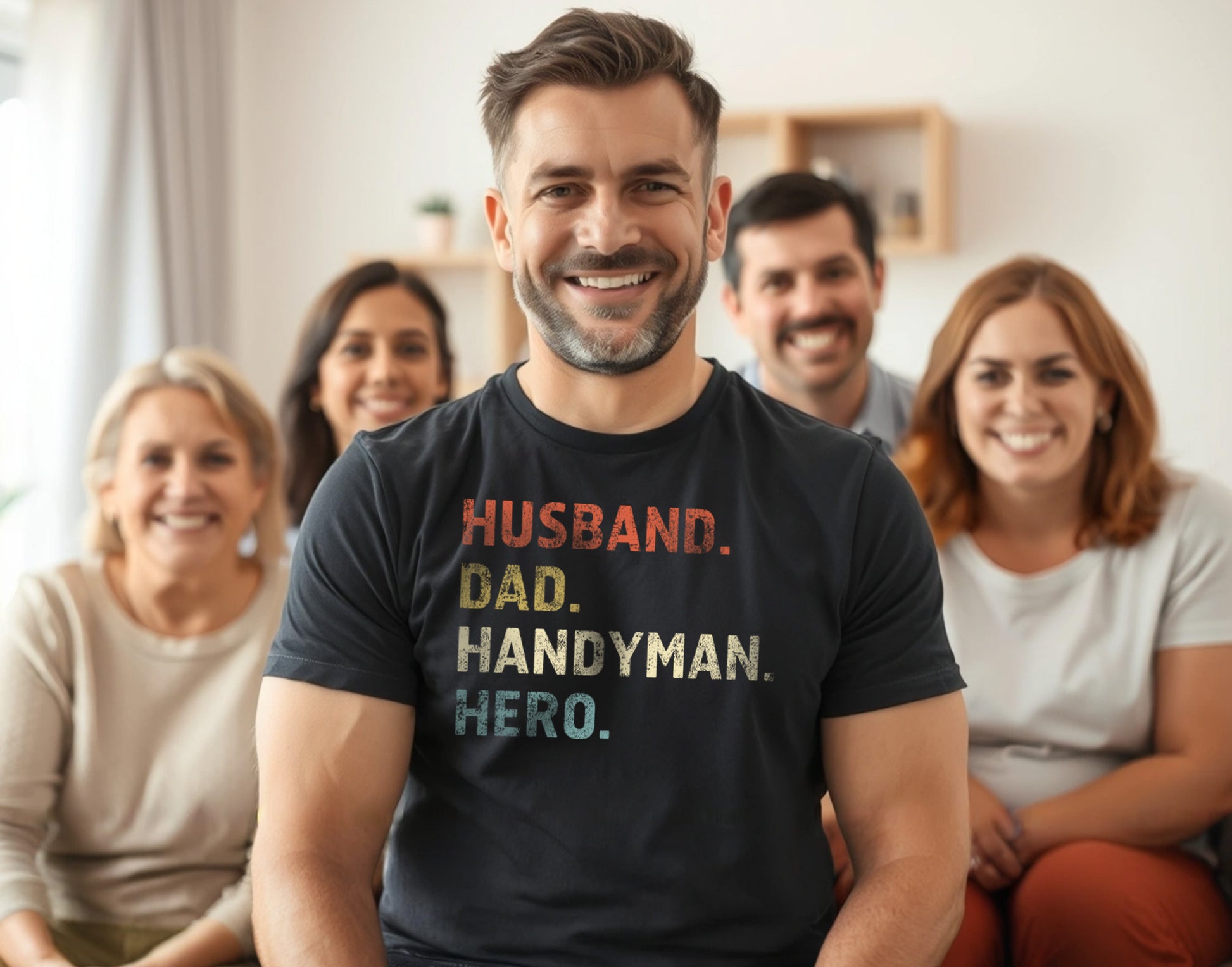 Husband. Dad. Handyman. Hero. T-Shirt for Men, Gift for Dads and Husbands Who Love Tools