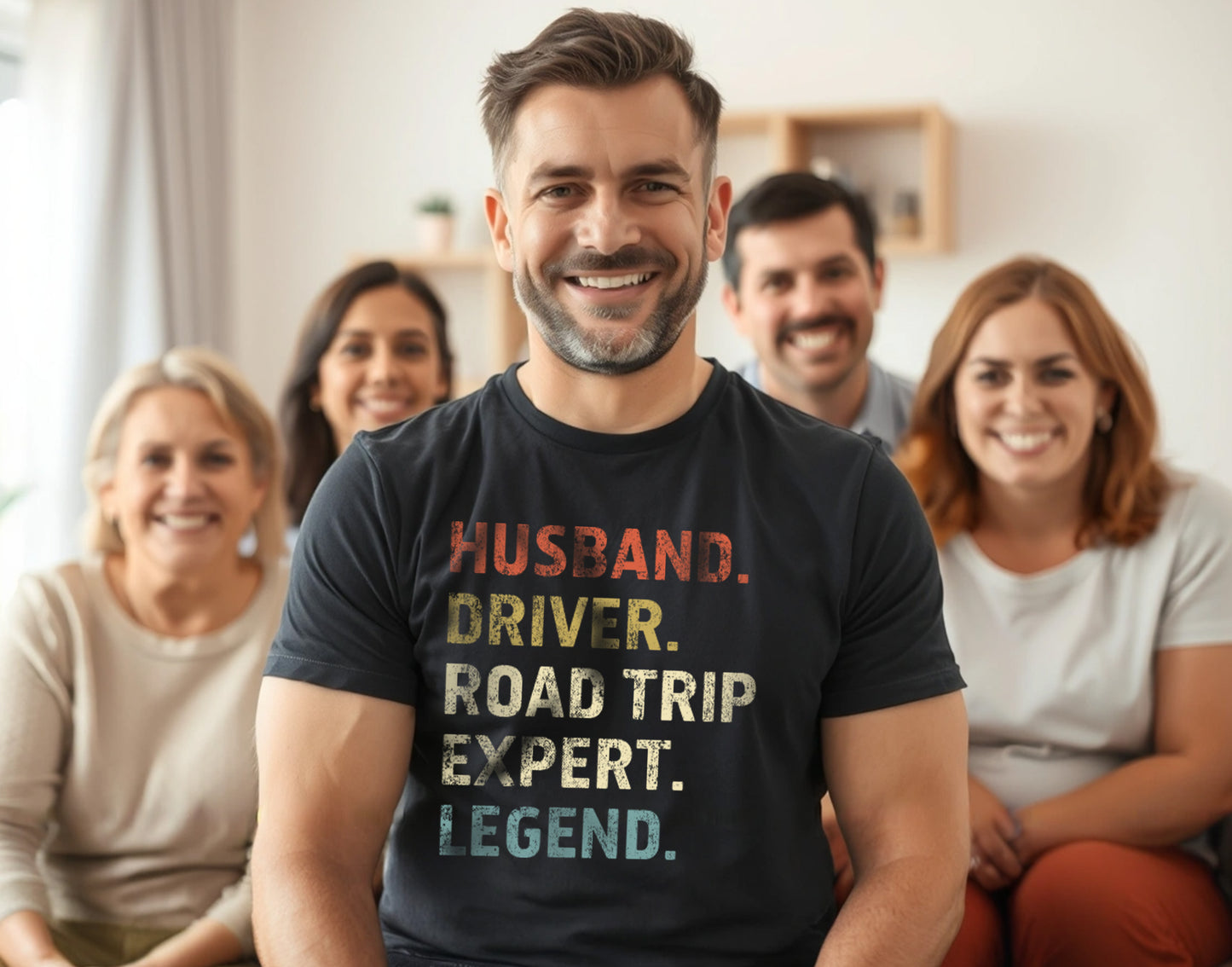 Husband. Driver. Road Trip Expert. Legend. – Funny Travel T-Shirt for Men