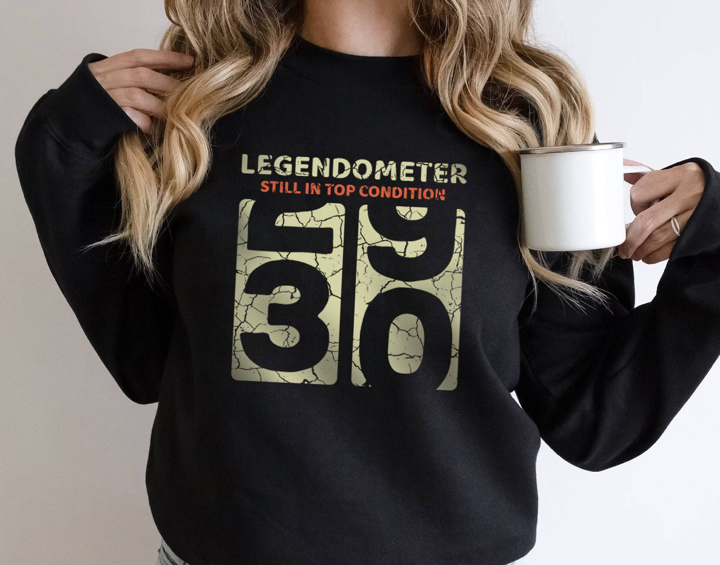 30th Birthday Shirt for Men and Women Legendometer 30 Sweatshirt