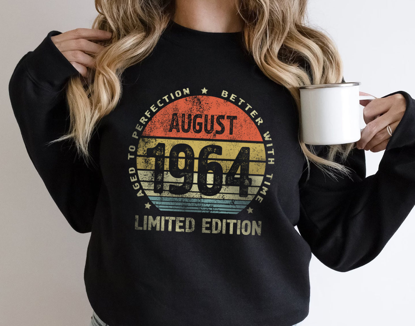 August 1964 birthday gift t-shirt, Born in August shirt, Aged to Perfection Better with Time