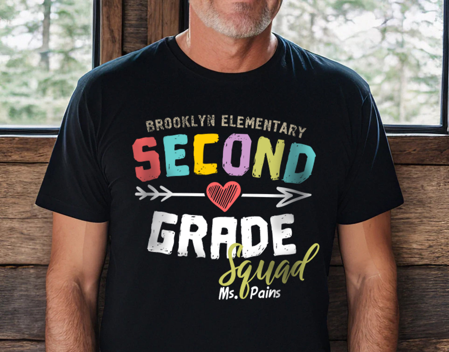 Personalized Second Grade Squad T-shirt - Teacher Crew Gift Shirt