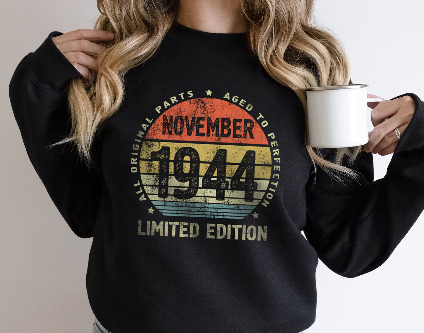 November 1944 Limited Edition T-Shirt for men or women | Better with Time | Retro Vintage Birthday Gift