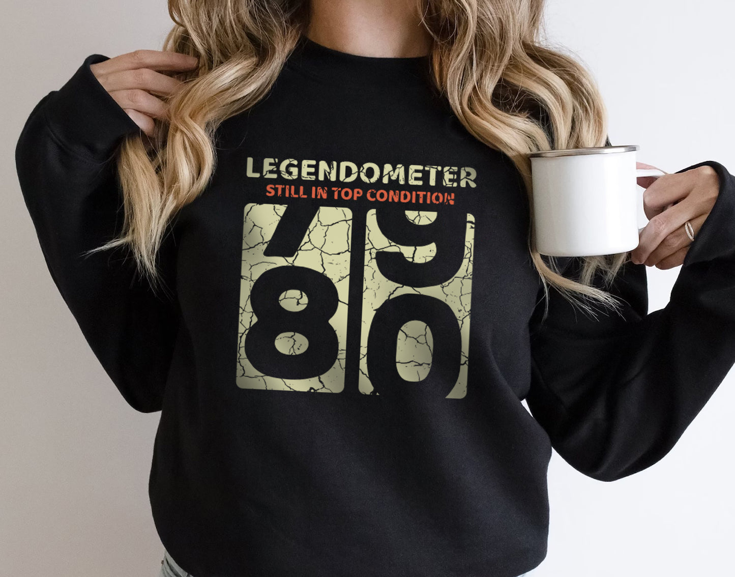 80th Birthday Shirt for Men and Women Legendometer 80 Sweatshirt