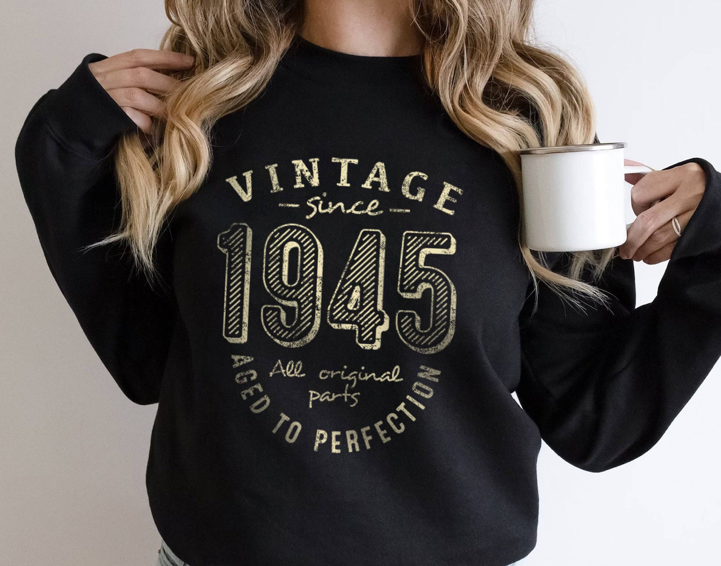 Vintage 1945 Birthday Shirt - Unique 80 Years Old Gift for Men & Women