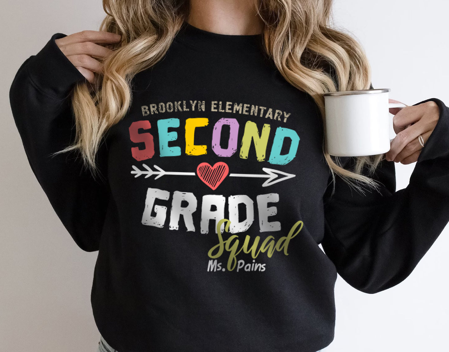 Personalized Second Grade Squad T-shirt - Teacher Crew Gift Shirt