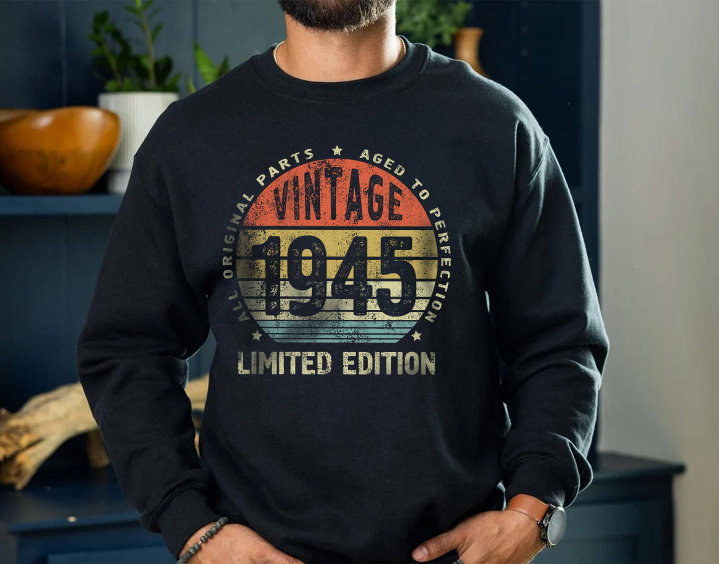 Vintage 1945 Limited Edition T-Shirt - Birthday Gift for Men & Women - Aged to Perfection