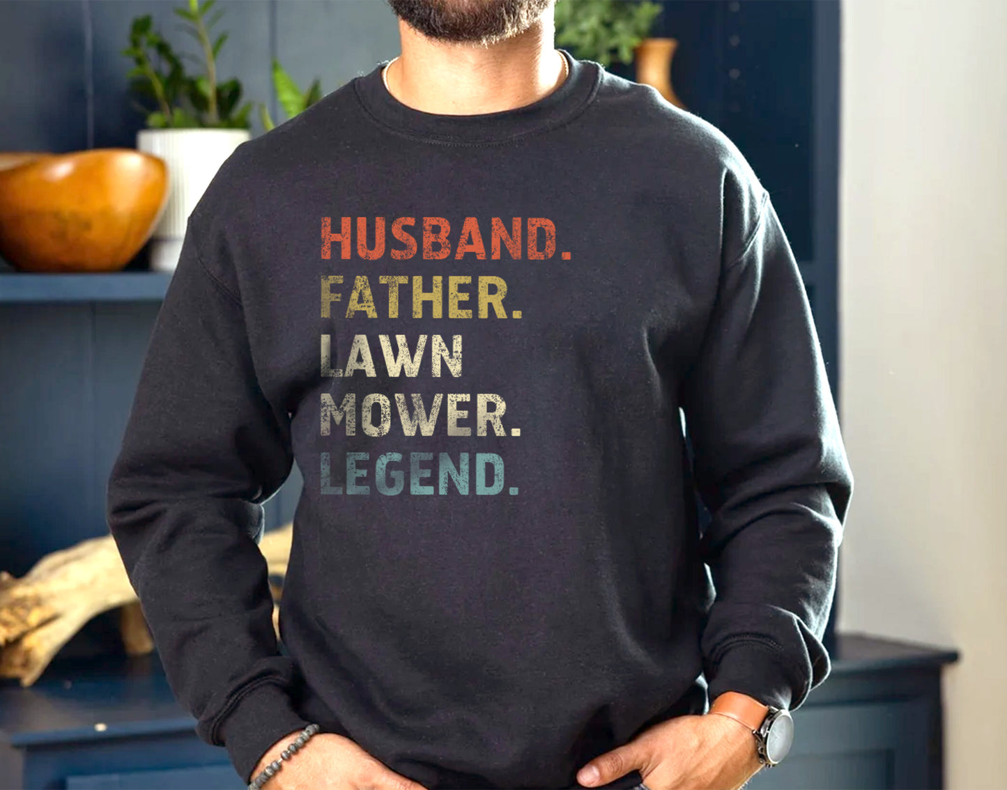 Husband. Father. Lawn Mower. Legend. – Funny Lawn Care Dad Shirt