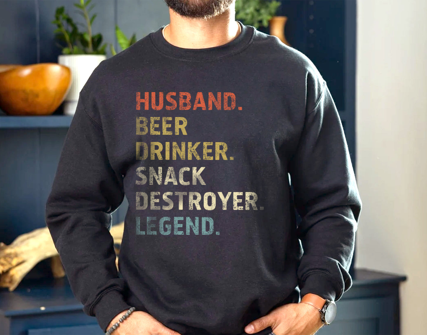 Husband. Beer Drinker. Snack Destroyer. Legend. Funny Drinking T-Shirt