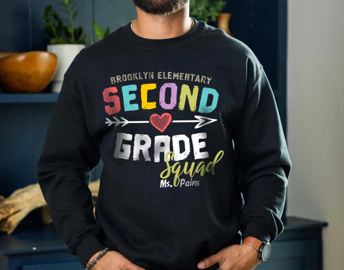 Personalized Second Grade Squad T-shirt - Teacher Crew Gift Shirt