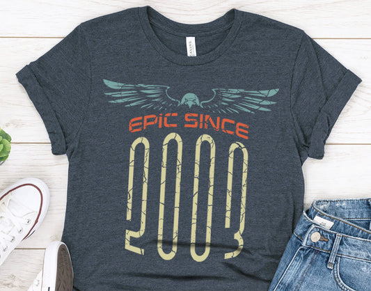 Epic Since 2003 Birthday Shirt for son or nephew,  gift shirt for boy or stepson