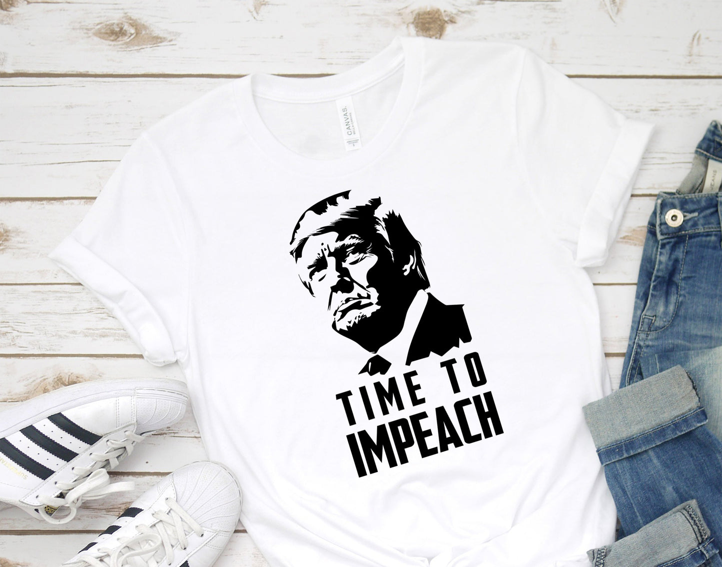 Time to Impeach, Anti-Trump Political Tee, Protest Statement Shirt