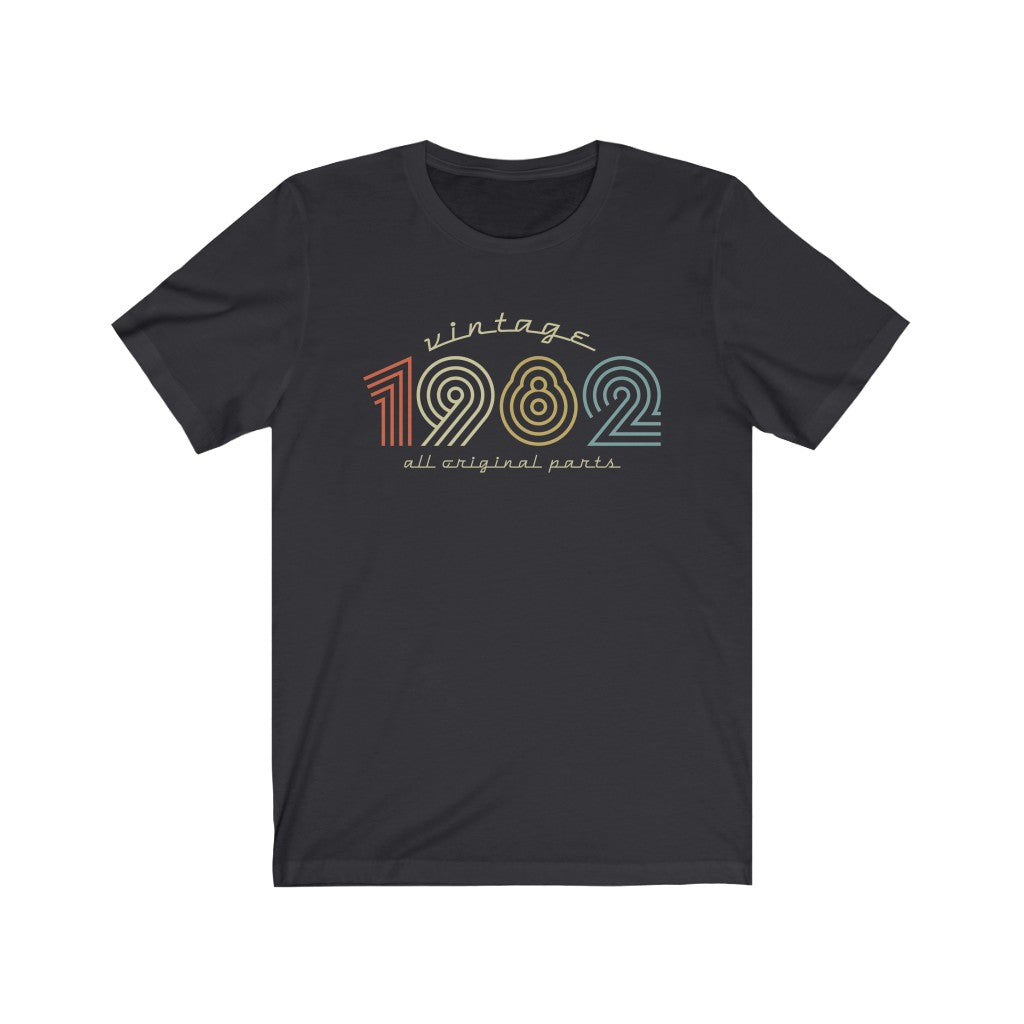 40th birthday gifts for men or women, Vintage 1982 Shirt for wife or husband, All Original Parts tee for sister or brother - 37 Design Unit