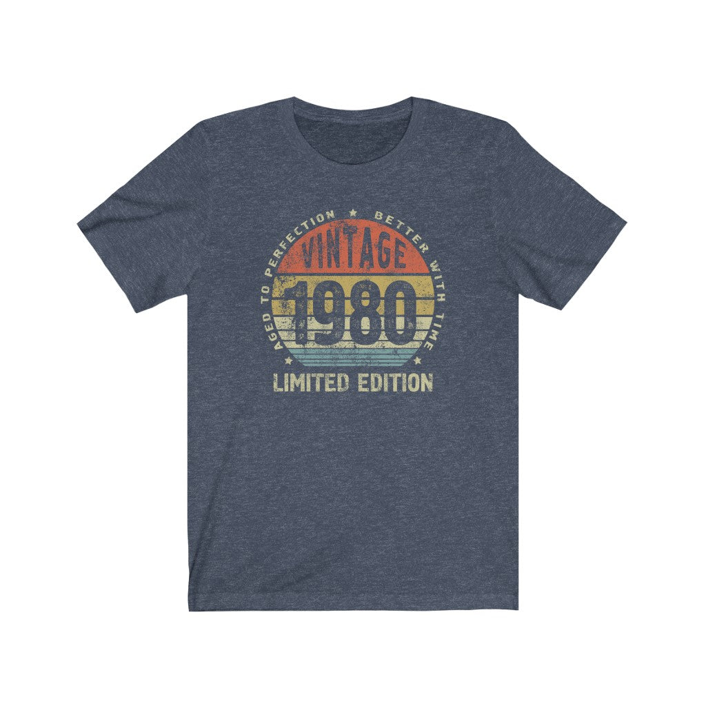 41st birthday gift Ideas for men or women, Vintage 1980 t-shirt better with time - 37 Design Unit