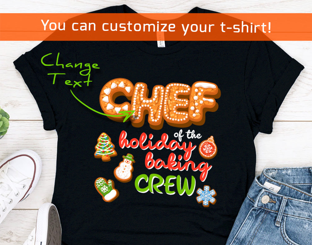 Chef of the holiday baking crew Family Matching T shirts for women 37 Design Unit