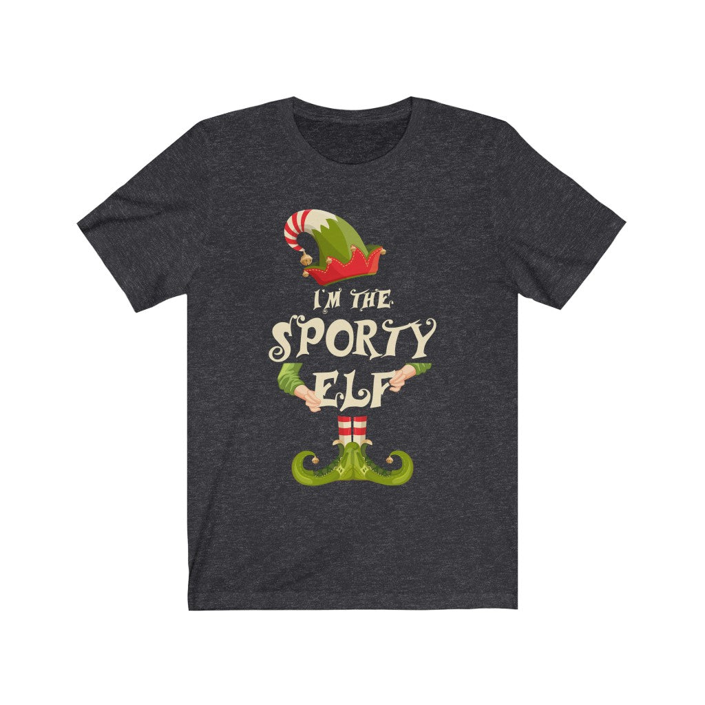 Christmas shirt for woman or man - I'm the sporty elf - family matching funny Christmas costume t-shirt - 37 Design Unit