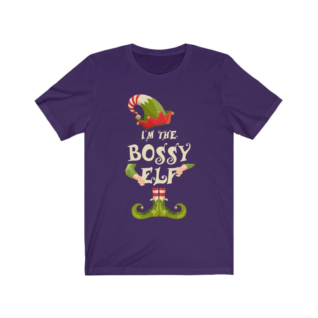 Christmas shirt for woman or man - I'm the bossy elf - family matching funny Christmas costume t-shirt - 37 Design Unit