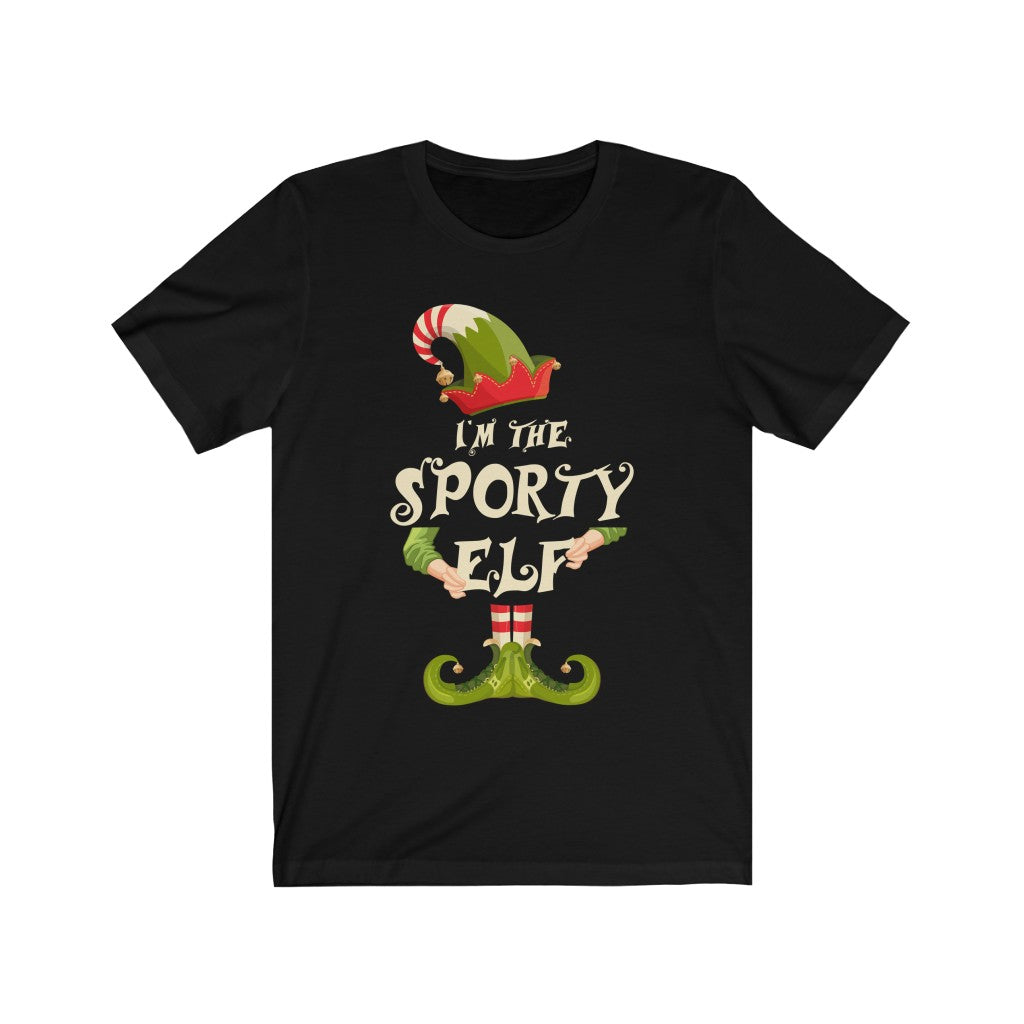 Christmas shirt for woman or man - I'm the sporty elf - family matching funny Christmas costume t-shirt - 37 Design Unit